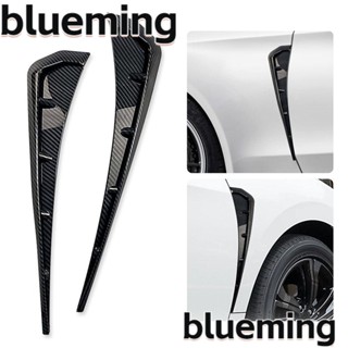 Blueming2 ตะแกรงสปอยเลอร์ ระบายอากาศ สีดํา สําหรับตกแต่งบังโคลนรถยนต์ 2 ชิ้น