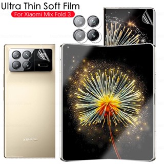 4in1 ฟิล์มไฮโดรเจลนิ่ม กันรอยหน้าจอ ด้านหลังกล้อง พับได้ สําหรับ Xiaomi Mix Fold 3 Fold 3 MixFold3 5G 8.03 นิ้ว