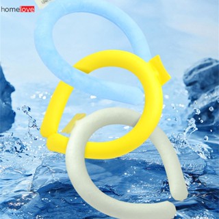 Neck Cooling Ring Tube Wearable Cooling Neck Wraps Ice Collar การทำความเย็นอย่างรวดเร็ว คูลเลอร์คอทนอุณหภูมิต่ำ เจลกลางแจ้ง Ice Collar homelove