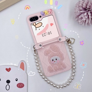 เคสป้องกันโทรศัพท์มือถือ แบบหน้าจอพับได้ ประดับเพชร สไตล์ญี่ปุ่น เกาหลี สําหรับ Samsung zflip5 w23flip