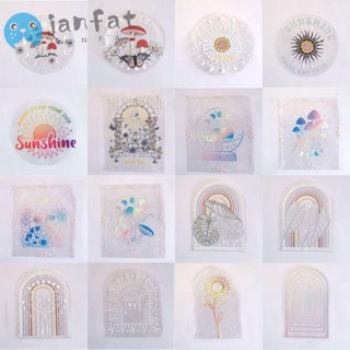 Janfat สติกเกอร์กระจก ลาย Sun Catcher 2022 สีรุ้ง สําหรับตกแต่งบ้าน