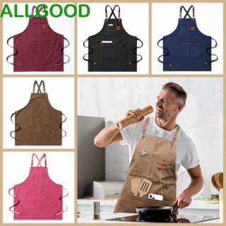 Allgoods ผ้ากันเปื้อน ผ้าแคนวาส กันน้ํา กันน้ํามัน กันเปื้อน สําหรับทําอาหารในครัวเรือน