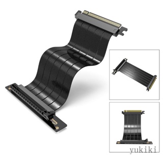 Kiki GPU สายเคเบิลแนวตั้ง 90° 180° สายต่อการ์ด VGA PCIe3 0X16