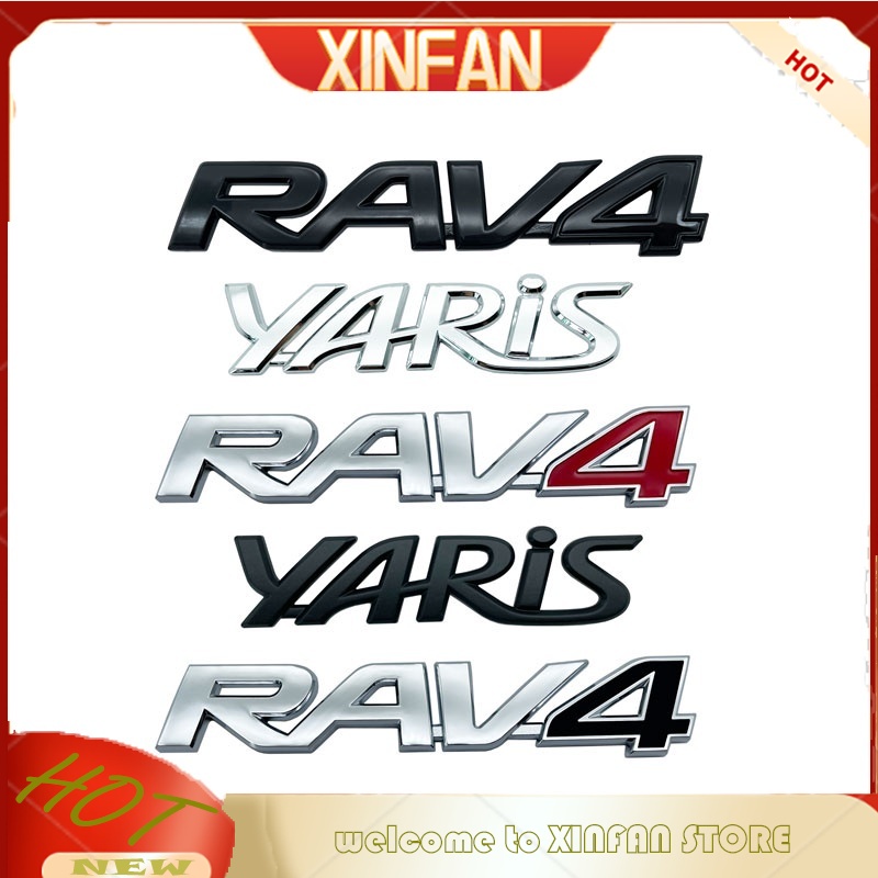 Xinfan สติกเกอร์ตราสัญลักษณ์ RAV4 RAV-4 YARIS ABS 3D สําหรับติดตกแต่งท้ายรถยนต์