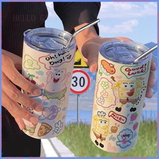 🥤สินค้าแอนิเมชั่น Limited Cartoon Cup🥤SpongeBob SquarePants Pie Star กระติกน้ําร้อนสเตนเลส คุณภาพสูง สําหรับออฟฟิศ