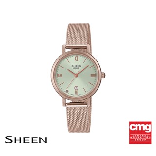 CASIO นาฬิกาข้อมือผู้หญิง SHEEN รุ่น SHE-4540CM-3AUDF วัสดุสเตนเลสสตีล สีเขียว