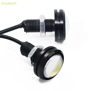 [ErudentT] หลอดไฟเลี้ยว LED 12SMD 23 มม. สีขาว สําหรับติดป้ายทะเบียนรถยนต์ 2 ชิ้น