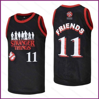 Yx No.11 Stranger Tthings Eleven Jersey เสื้อกีฬาบาสเก็ตบอล พลัสไซซ์ สําหรับผู้ชาย และผู้หญิง