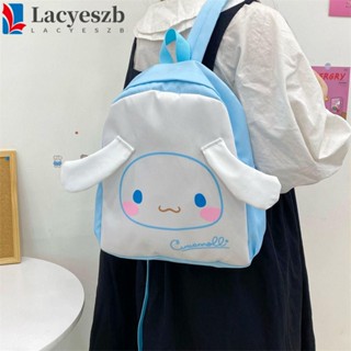 Lacyeszb กระเป๋าเป้สะพายหลัง ลายการ์ตูนสุนัข Melody Cinnamoroll สามารถปรับได้ จุของได้เยอะ สําหรับผู้หญิง