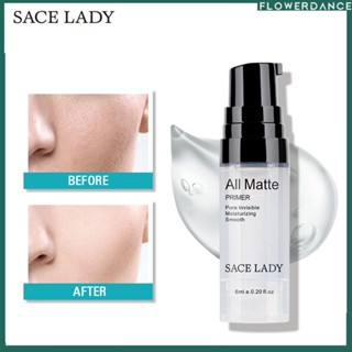 Sace Lady Face Base Primer เมคอัพ Liquid Matte Fine Lines Oil-control Facial Brighten Foundation Long Lasting Smooth Base แต่งหน้าดอกไม้