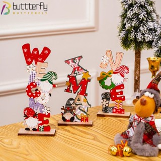 Buttterfly จี้ไม้ รูปผีเสื้อ สร้างสรรค์ เครื่องประดับ สําหรับของขวัญปีใหม่ ปาร์ตี้คริสต์มาส 2 ชิ้น