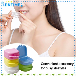 Lontime กล่องใส่ฟันปลอม พลาสติก หลายสี แบบพกพา