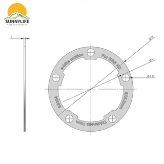 Sun แหวนรองจานหน้าจักรยานไฟฟ้า อุปกรณ์เสริม สําหรับ BBSHD Ebike