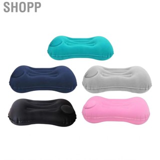 Shopp Inflatable Camping Pillow  Lightweight Adjustable Flocked Fabric for Hiking