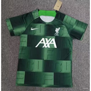 Fan Edition 2324 ใหม่ Liverpool เสื้อยืดแขนสั้น สีเขียว คุณภาพสูง สําหรับฝึกเล่นฟุตบอล