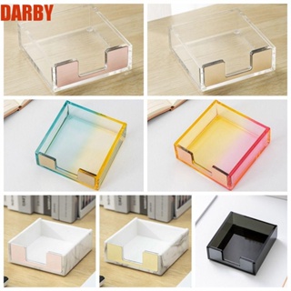 Darby กล่องกระดาษโน้ต แบบใส สีโรสโกลด์ สําหรับตกแต่งบ้าน