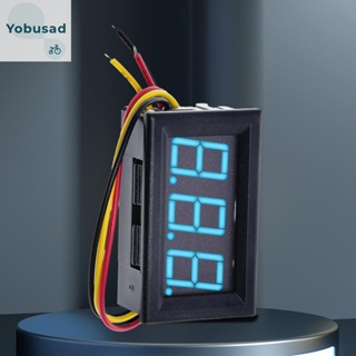 [Yobusad.th] เครื่องวัดแรงดันไฟฟ้าดิจิทัล LED 0.56 นิ้ว 2 สาย DC 5-120V สําหรับมอนิเตอร์แบตเตอรี่รถจักรยานยนต์