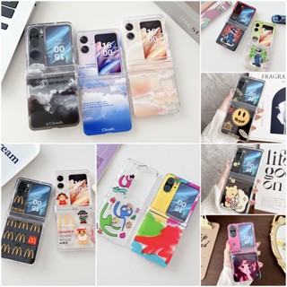 เคสโทรศัพท์มือถือ แบบฝาพับ กันกระแทก ลายการ์ตูนเมฆน่ารัก สําหรับ OPPO Find N3 Flip Case for OPPO Find N2 Flip