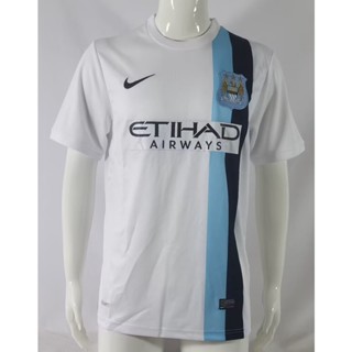 เสื้อกีฬาแขนสั้น ลายทีมฟุตบอล Manchester City 2 Away 13-14 AAA สไตล์วินเทจ แห้งเร็ว สําหรับผู้ชาย ไซซ์ S-XXL