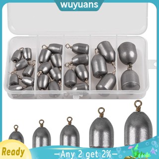 Wuyuans ชุดอุปกรณ์ตกปลา ตัวถ่วงน้ําหนัก เหล็ก โลหะ สําหรับตกปลา