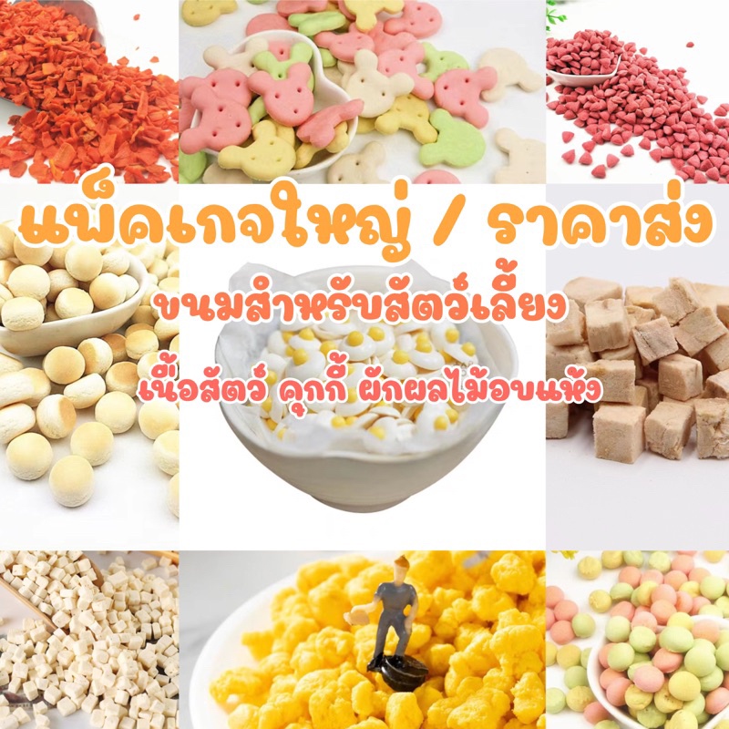 crazy pet shop ขนมคุกกี้/ผักผลไม้อบแห้ง (เราส่ง)สำหรับสัตว์เลี้ยง