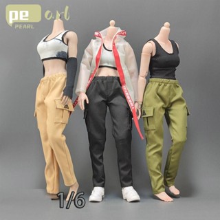 Pearlth เสื้อฮู้ดดี้ กางเกง ผ้าฝ้าย ขนาดเล็ก สําหรับตุ๊กตา 1/6