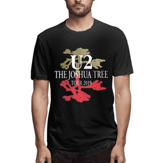 เสื้อยืด คอกลม ผ้าฝ้าย พิมพ์ลายโลโก้ The Joshua Tree Songs U2 แฟชั่นคลาสสิก สําหรับพ่อ