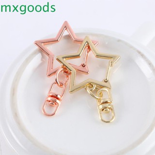 Mxgoods พวงกุญแจโลหะ จี้รูปดาวห้าแฉก เครื่องประดับ สําหรับรถยนต์ DIY