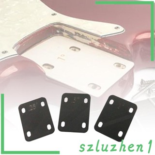 [Szluzhen1] แผ่นปะเก็น 4 หลุม สีดํา แบบเปลี่ยน สําหรับกีตาร์ เบส 3 ชิ้น