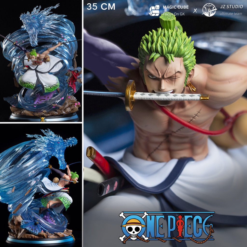 Figure Magic Cube x JZ Studio One Piece    Roronoa Zoro โรโรโนอา โซโร Resin Statue 35 cm pmhappiness