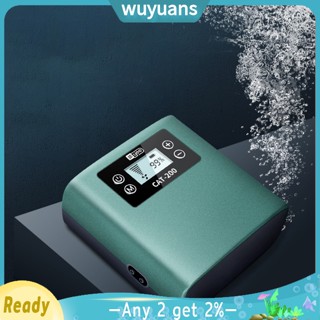 Wuyuans เครื่องปั๊มออกซิเจน Usb แบตเตอรี่ลิเธียม แบบชาร์จไฟ สําหรับตู้ปลา ตกปลา กลางแจ้ง