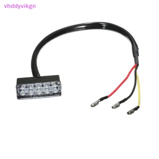 Vhdd ไฟเบรกท้ายรถจักรยานยนต์ LED 5 ดวง 12V ขนาดเล็ก สีแดง