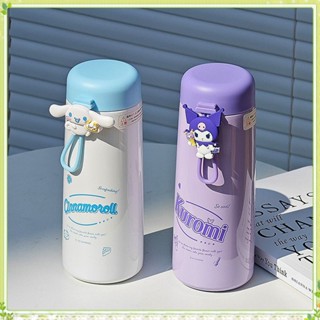 ✨✨youngtime Cute Mini Sanrio Thermal Bottle With Strap Cute Cinnamoroll Kuromi My Melody Vacuum Cup 304 Stainless Steel Insulated Mug ขวดน้ำมูลค่าสูง youngtime✨✨