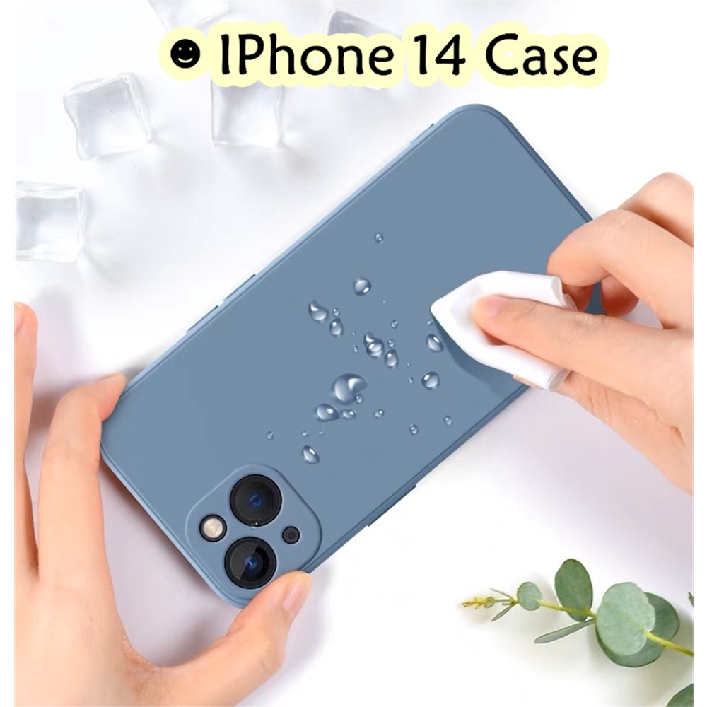 Trend FrontFor IPhone 14 Case Sense of Premium Silicone Full Case Classic Solid Color Phone Case Cov