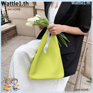 Wttle กระเป๋าถือ กระเป๋าสะพายไหล่ สะพายข้าง หนัง PU แบบนิ่ม สีพื้น เข้ากับทุกการแต่งกาย แฟชั่นสําหรับเด็กผู้หญิง