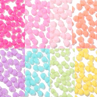 St.kunkka 50 ชิ้น ลูกปัดรักอะคริลิค ลูกปัดรักสีสันสดใส สำหรั…