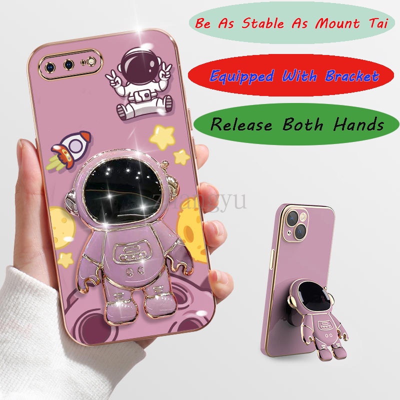 เคส iphone 6 7 8 6s plus 3D ดาวเคราะห์ นักบินอวกาศ ขาตั้ง เคสโทรศัพท์ ซิลิโคน เคสกันกระแทก การออกแบบใหม่ และเคสนิ่ม เคสป้องกัน