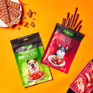 Prama พราม่า ขนมสุนัข Dog Snack ผลิตจากเนื้อไก่แท้ 50 - 70 กรัม