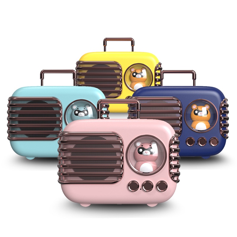 Bluetooth speaker mini portable suitcase cute pet small audio creative cartoon cute new model