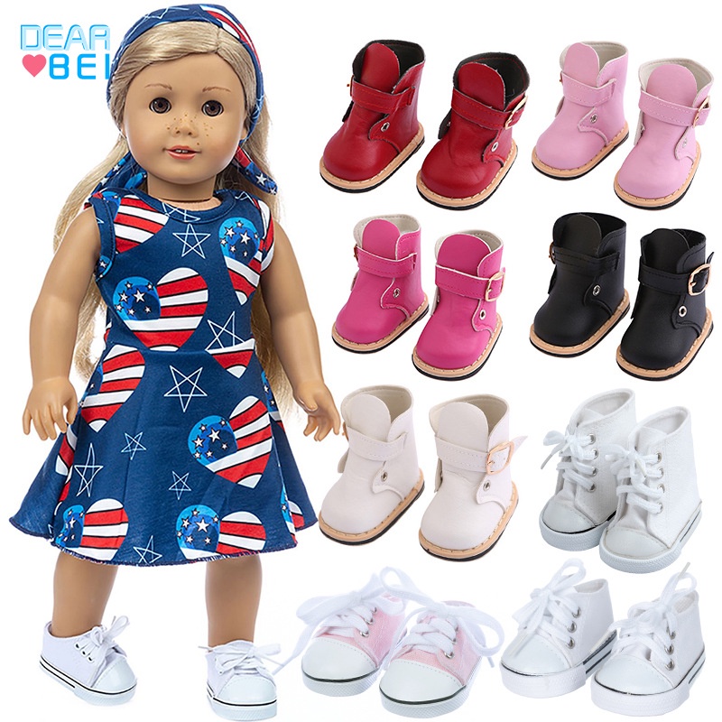 18 inch American girl doll shoe accessories facelift doll leather shoes 45 cm doll shoes