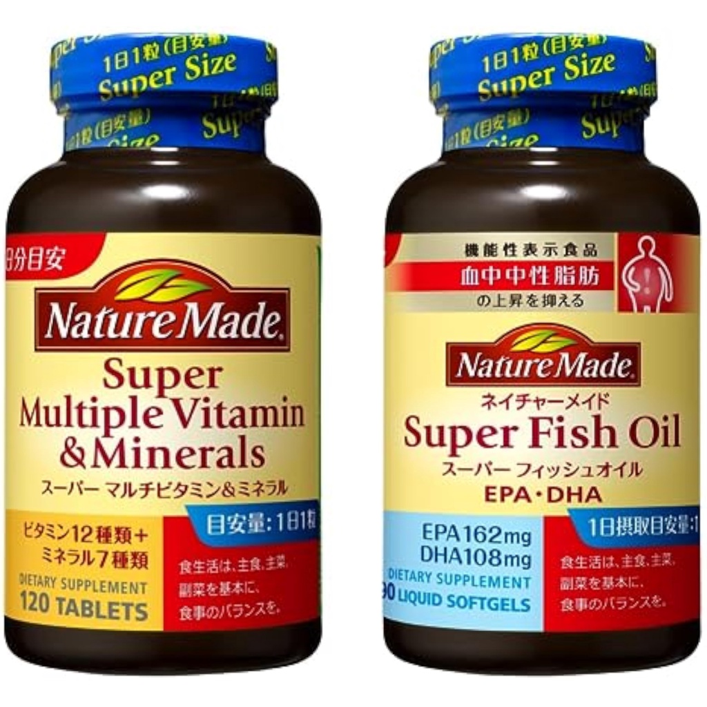 Otsuka Pharmaceutical Nature Made Super Multivitamin &amp; Mineral + Super Fish Oil (90 เม็ด)
