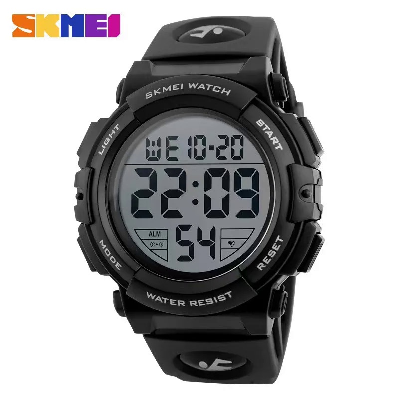 SKMEI สมี 1258 มัลติฟังก์ชั่นทหารผู้ชายนาฬิกากีฬากลางแจ้งกันน้ํานับถอยหลังนาฬิกาดิจิตอล ผู้ชาย