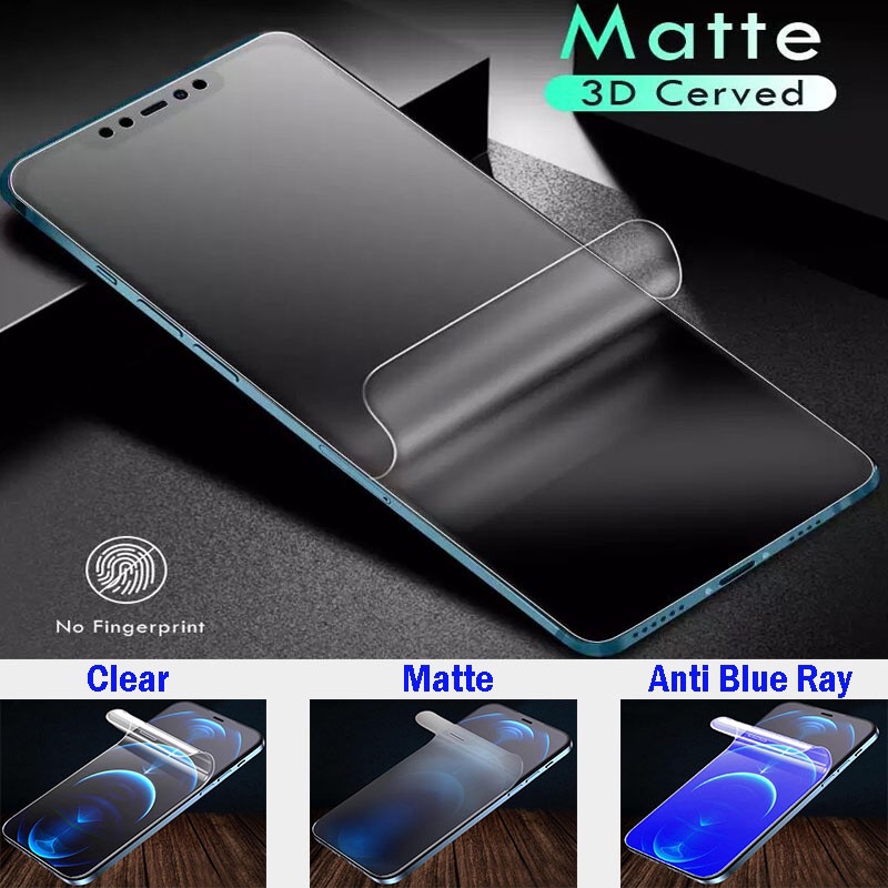 ฟิล์มไฮโดรเจล TPU กันรอยหน้าจอ เนื้อแมตต์ บลูเรย์ HD สําหรับ Samsung Galaxy S23 FE S23 Ultra A05 A05S F34 S23 Plus