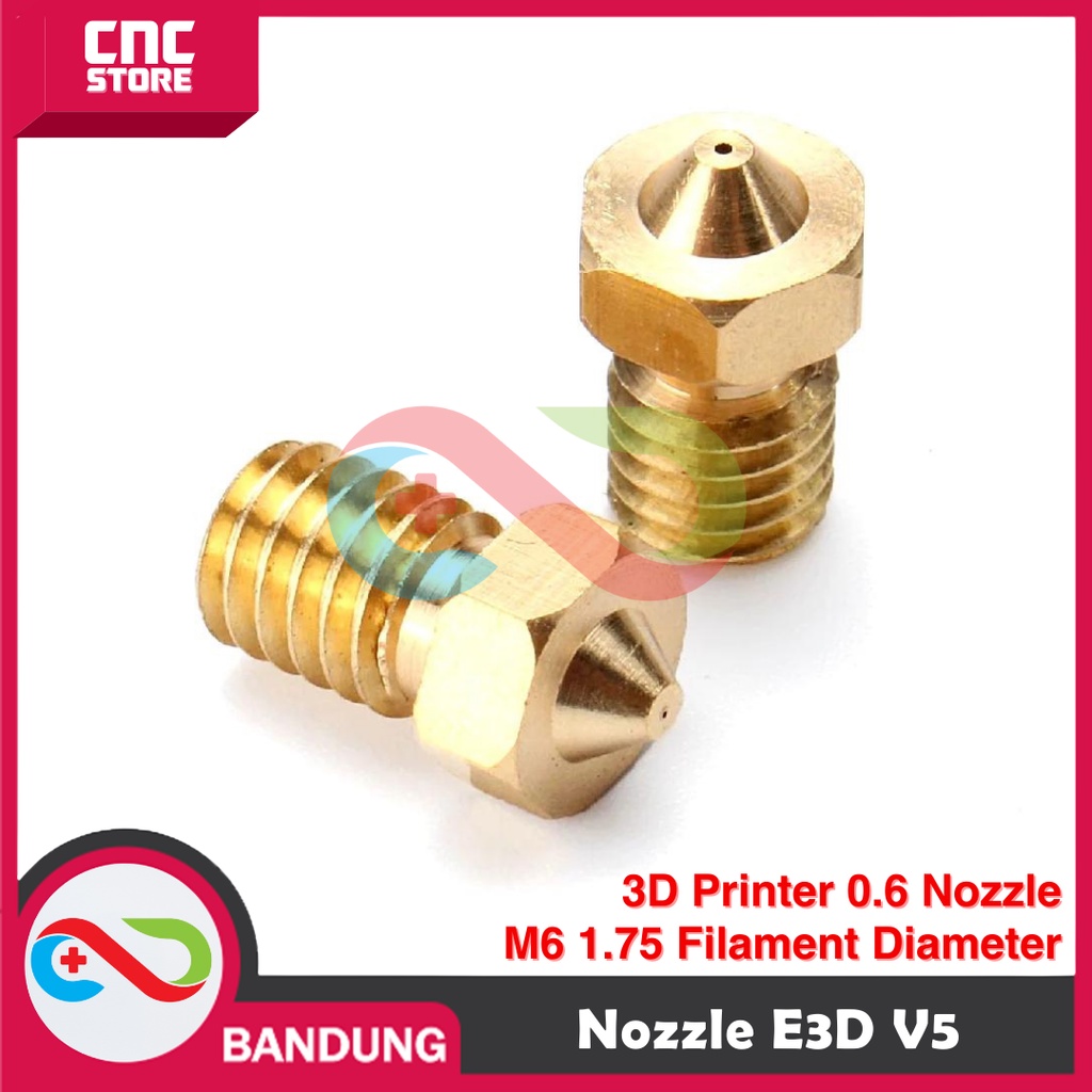 3D PRINTER อุปกรณ์เสริม NOZZLE E3D-V5 NOZZLE M6 THREAD 1.75 0.6