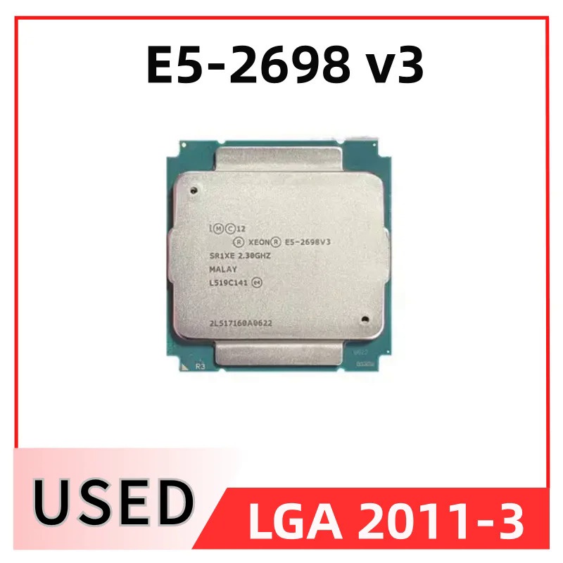E5-2698 v3 E5 2698v3 E5 2698 v3 2.3 GHz สิบหกแกน T32 ด้าย 40MB 135W CPU โปรเซสเซอร์ LGA 2011