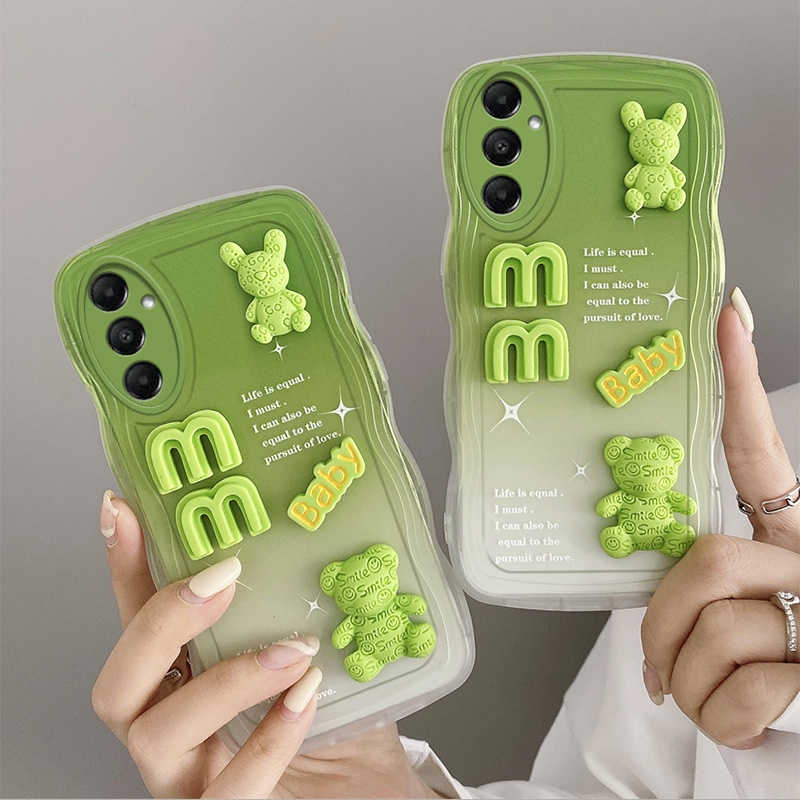เคสโทรศัพท์มือถือ ซิลิโคนนิ่ม ลายตุ๊กตาหมี 3D สําหรับ Samsung Galaxy A05S A 05S