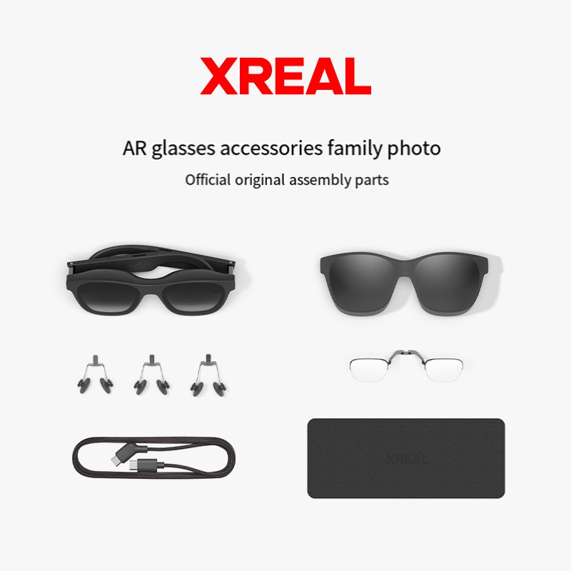 Xreal Air 2/Air Series อุปกรณ์เสริม Hood สายตาสั้นกรอบสายเคเบิลข้อมูลแผ่นจมูก,กรอบแว่นตาสายตาสั้น