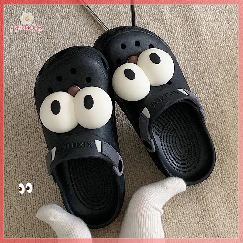 Luckybabys> ใหม่ ชุดปุ่มกดรองเท้า ลายการ์ตูนอนิเมะ Dongdong น่ารัก ตาโต ตลก อุปกรณ์เสริม สําหรับตกแต่งรองเท้า