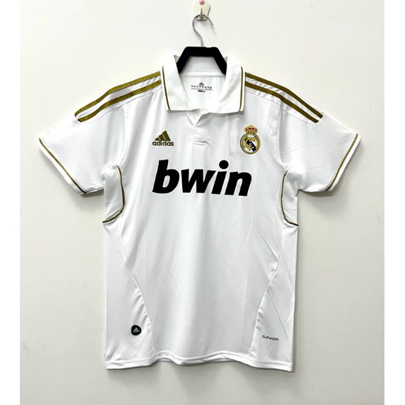 เสื้อกีฬาแขนสั้น ลายทีมฟุตบอล Real Madrid 11-12 คุณภาพสูง สไตล์วินเทจ ไซซ์ S - XXL