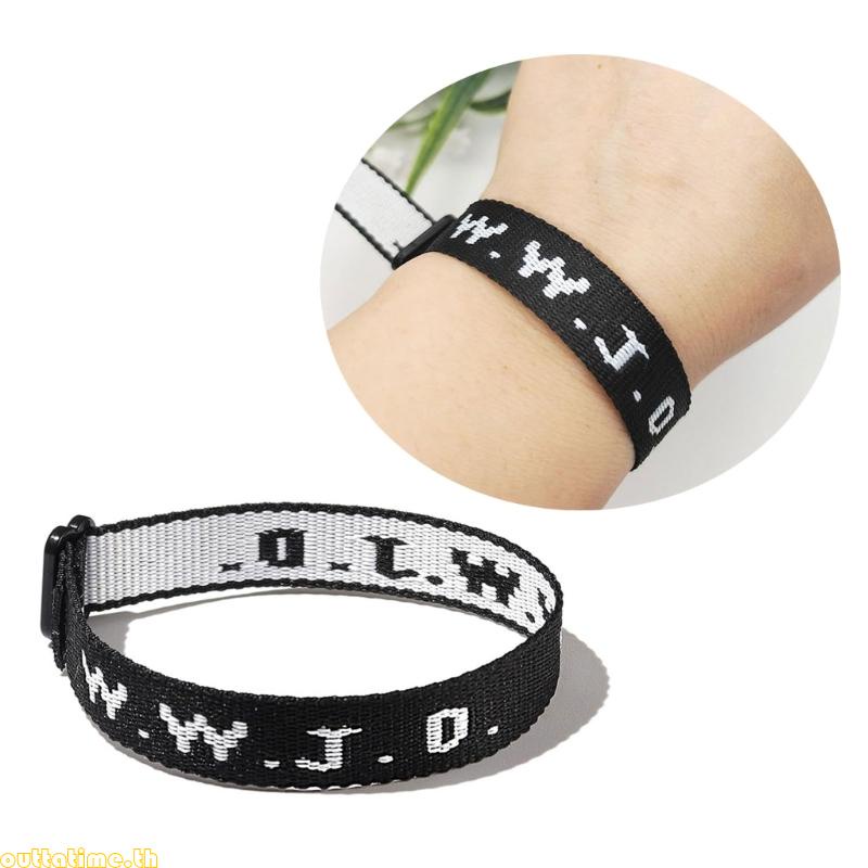 สร้อยข้อมือคริสเตียน WWJD สายรัดข้อมือทอ ที่มีความหมายทางศาสนา เครื่องประดับ